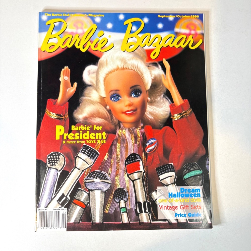 Barbie Bazaar Magazine September October 1996 Barbie For President Price Guide